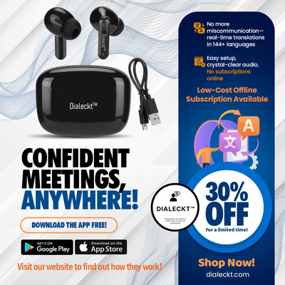 Dialeckt™ Universal Language Earbuds