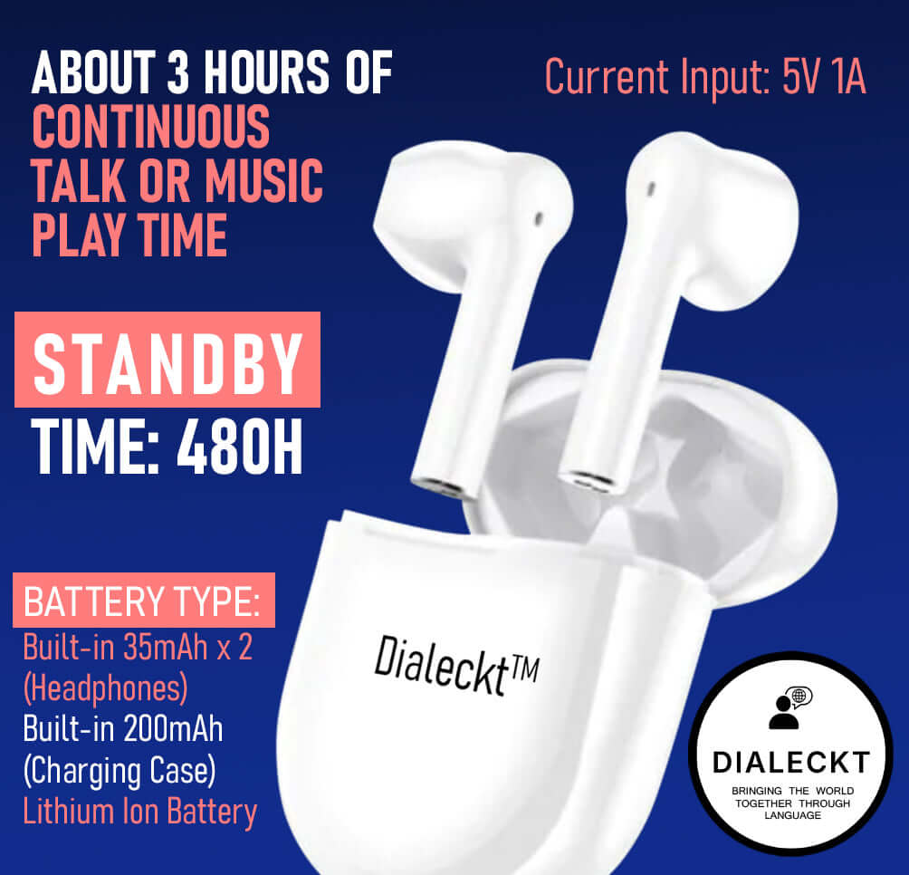 Dialeckt™ Universal Language Earbuds