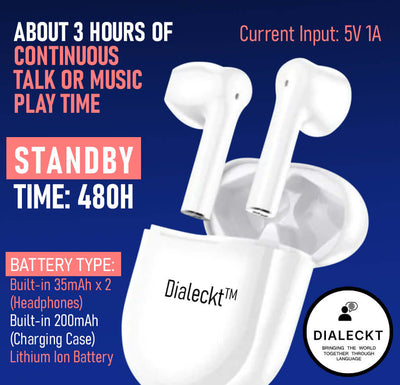 Dialeckt™ Universal Language Earbuds